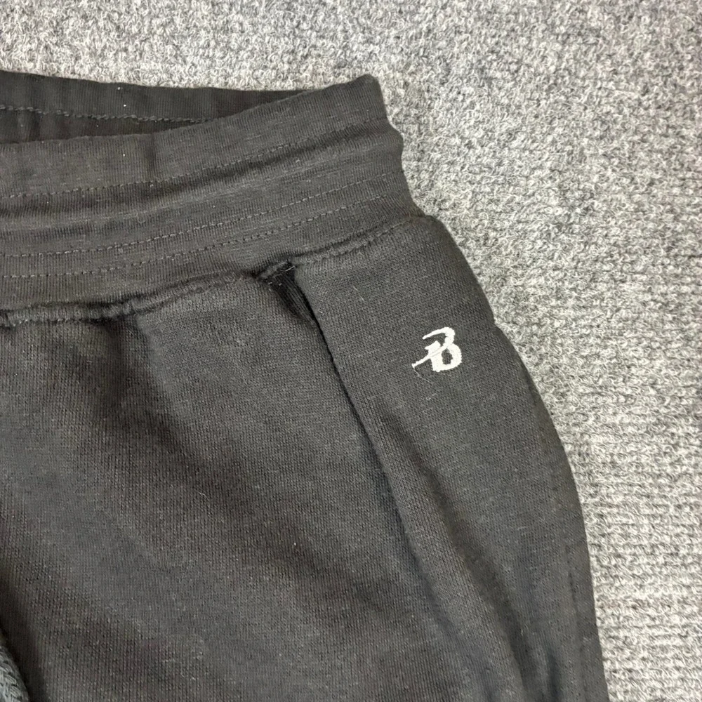 Badger Sport Womens Black Jogger Sweatpants Fleece Lined Drawstring Size Medium